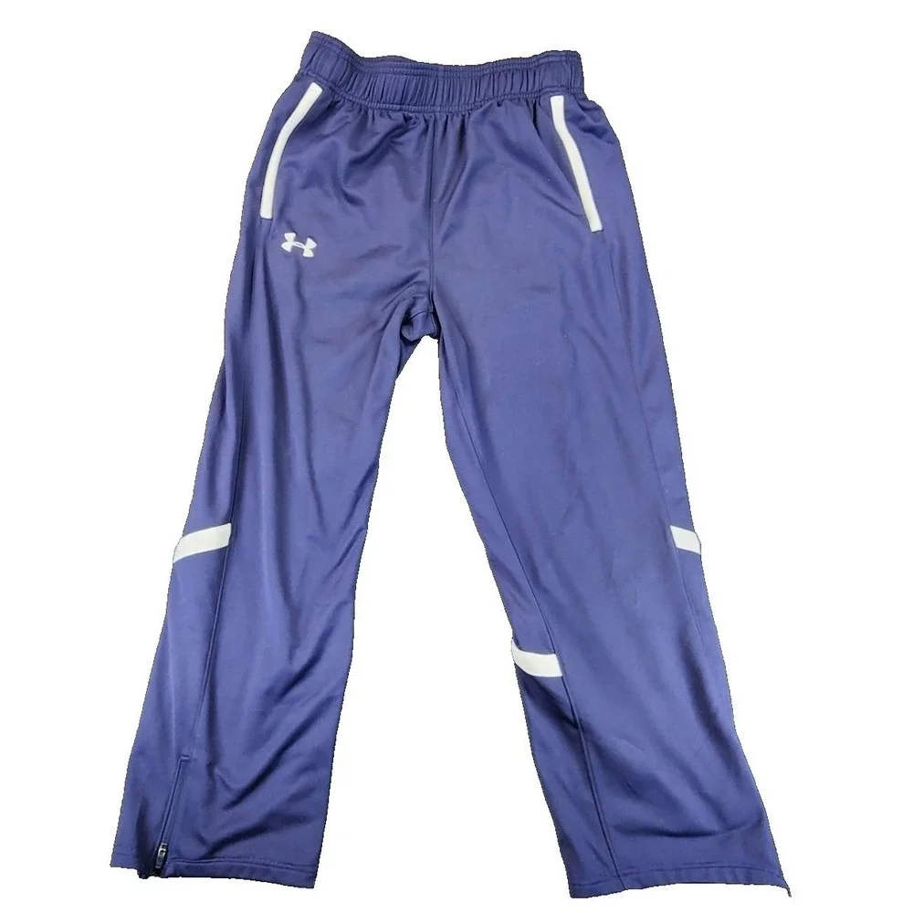 Under Armour Warm Ups Navy L active‎ pants zipper bottom